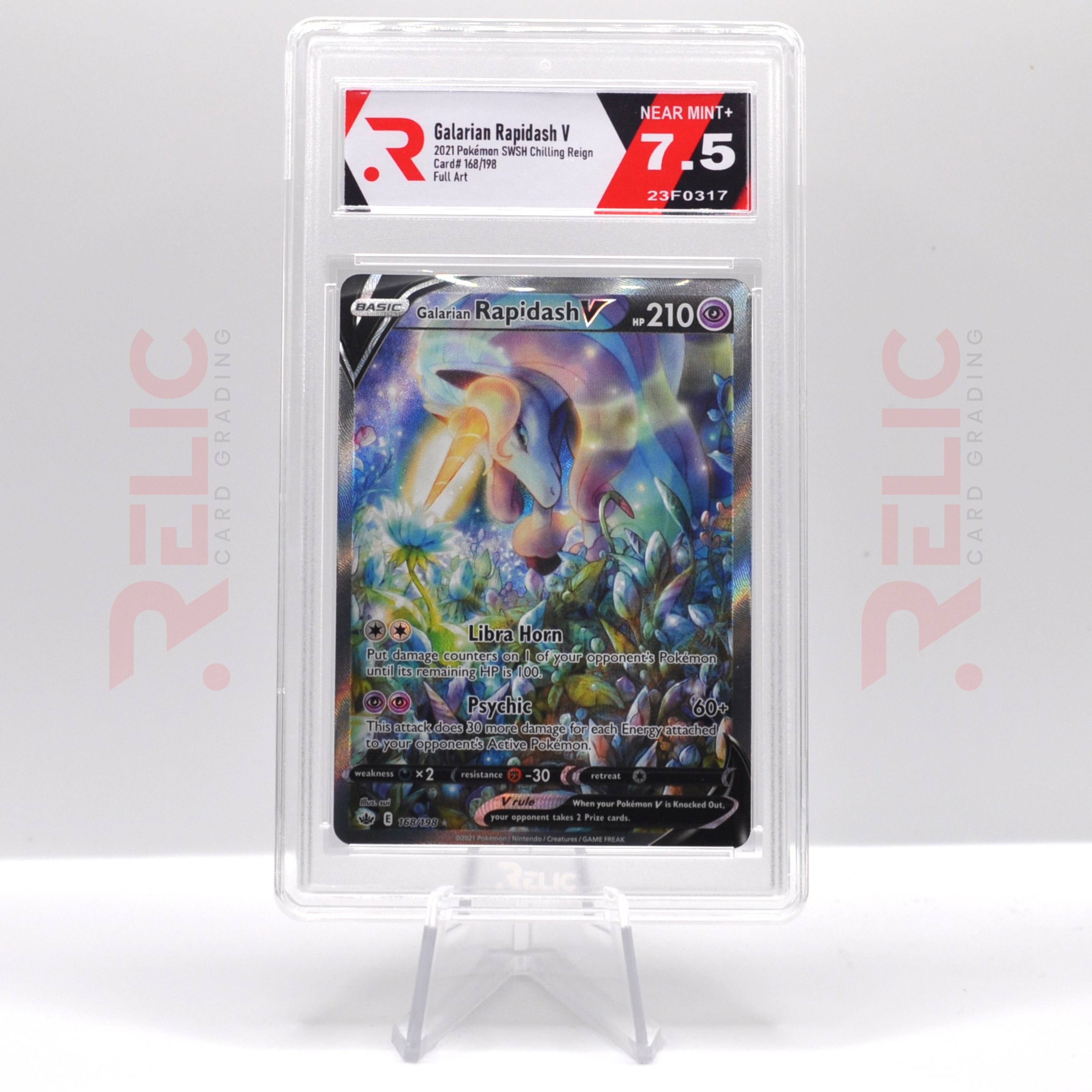 Galarian Rapidash V - Chilling Reign - Graded Pokemon Card