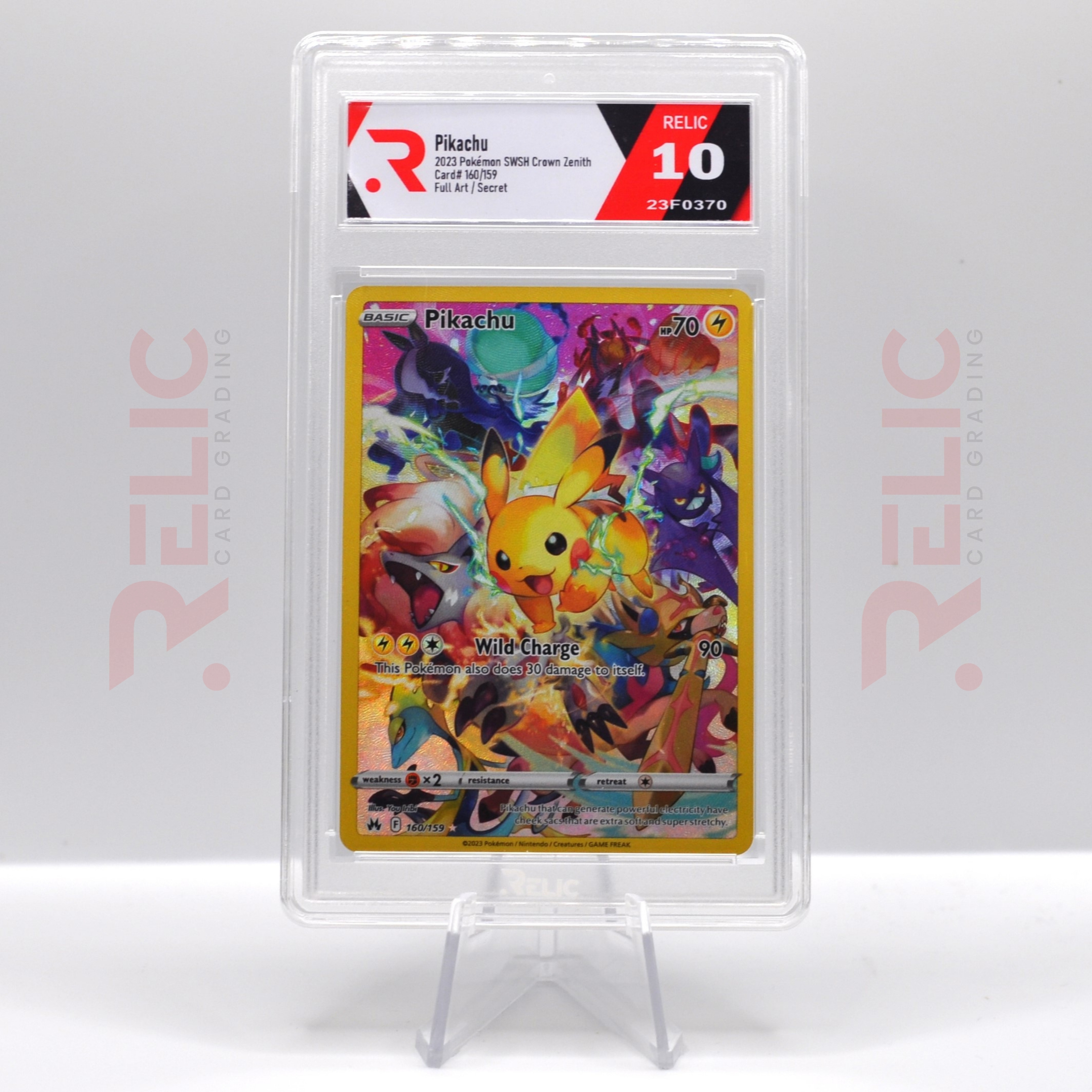 Full Art Secret Pikachu - 2023 Pokemon Sword and Shield Crown Zenith - RELIC