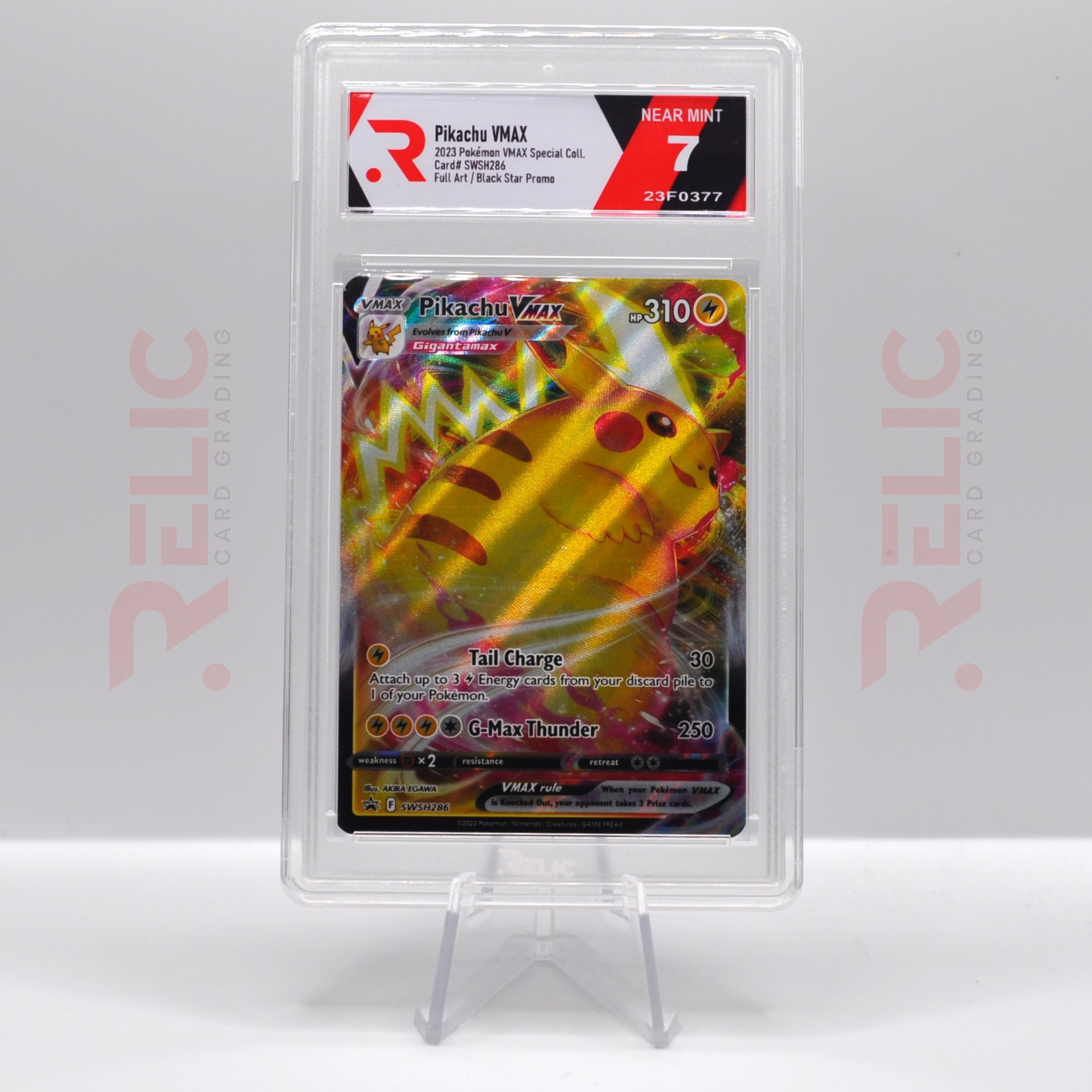 2023 Pikachu VMAX Full Art Black Star Promo Card SWSH286 - Graded