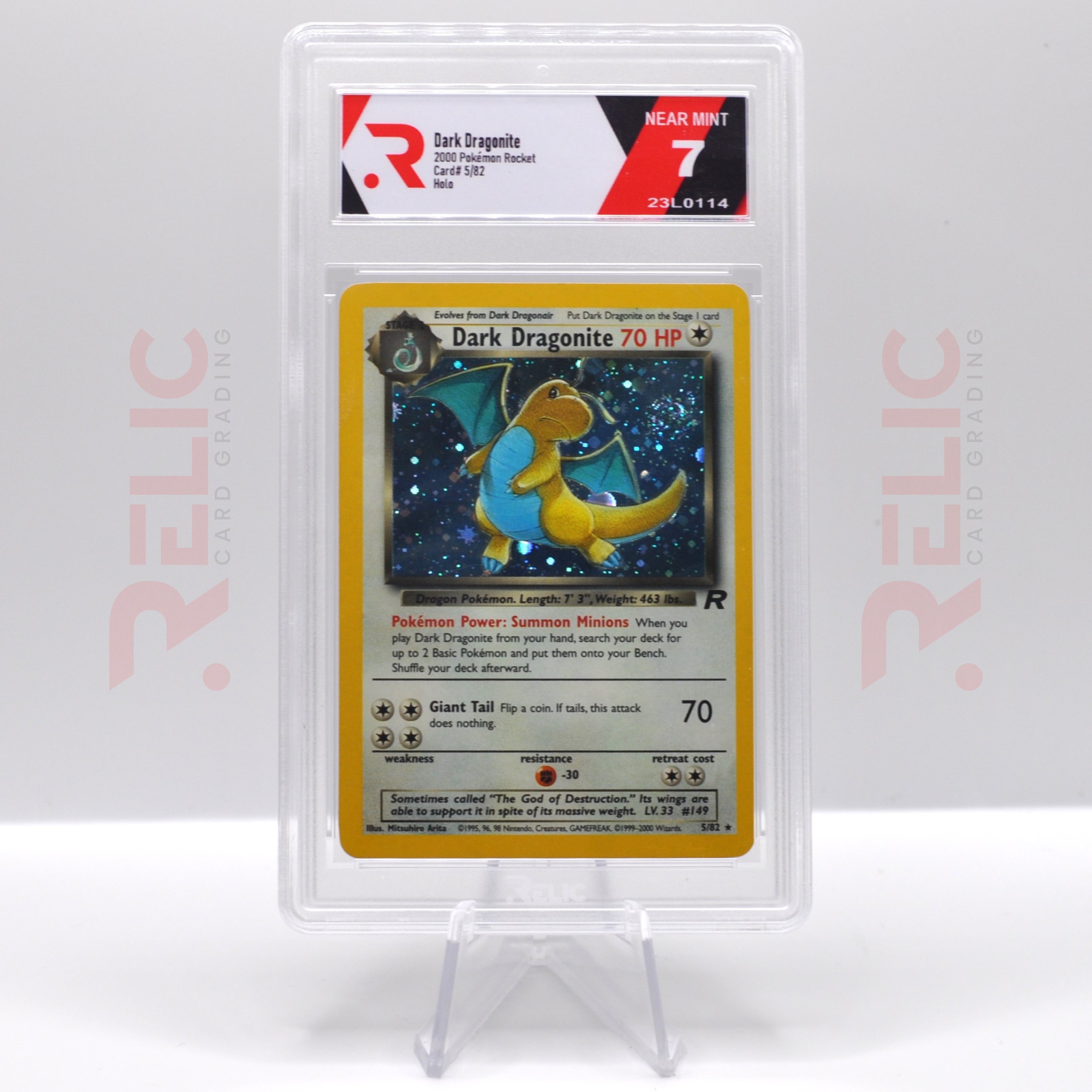 Dark Dragonite Holo - 2000 Pokemon Rocket - Card 5 (Graded)