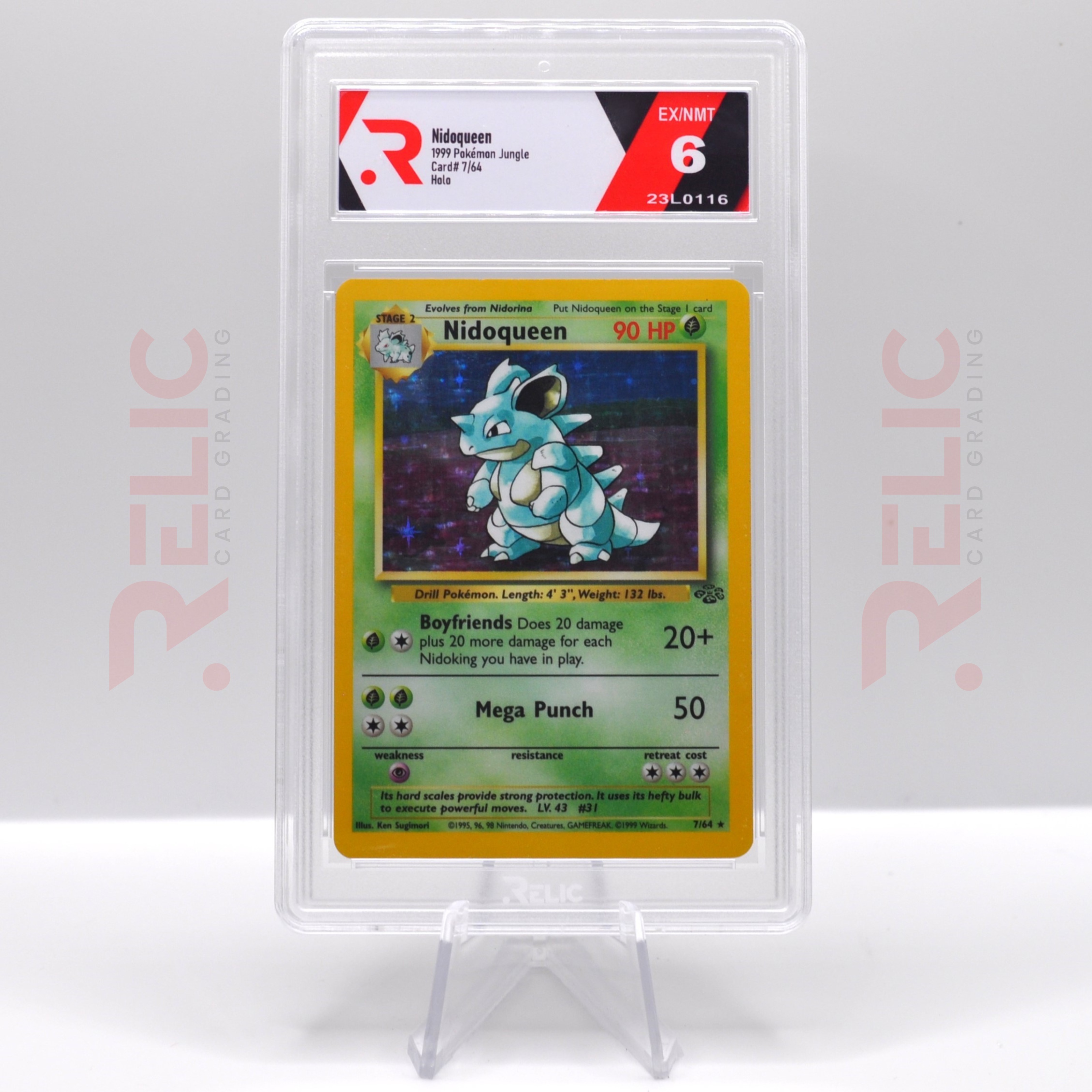 Nidoqueen Holo- 1999 Pokemon Jungle - Card Number 7