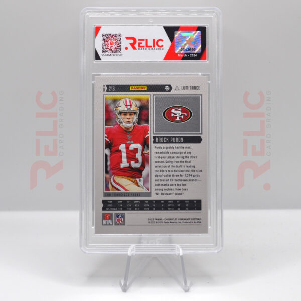 Brock Purdy - 2022 Panini Chronicles Luminance - 24M0032 - Image 2